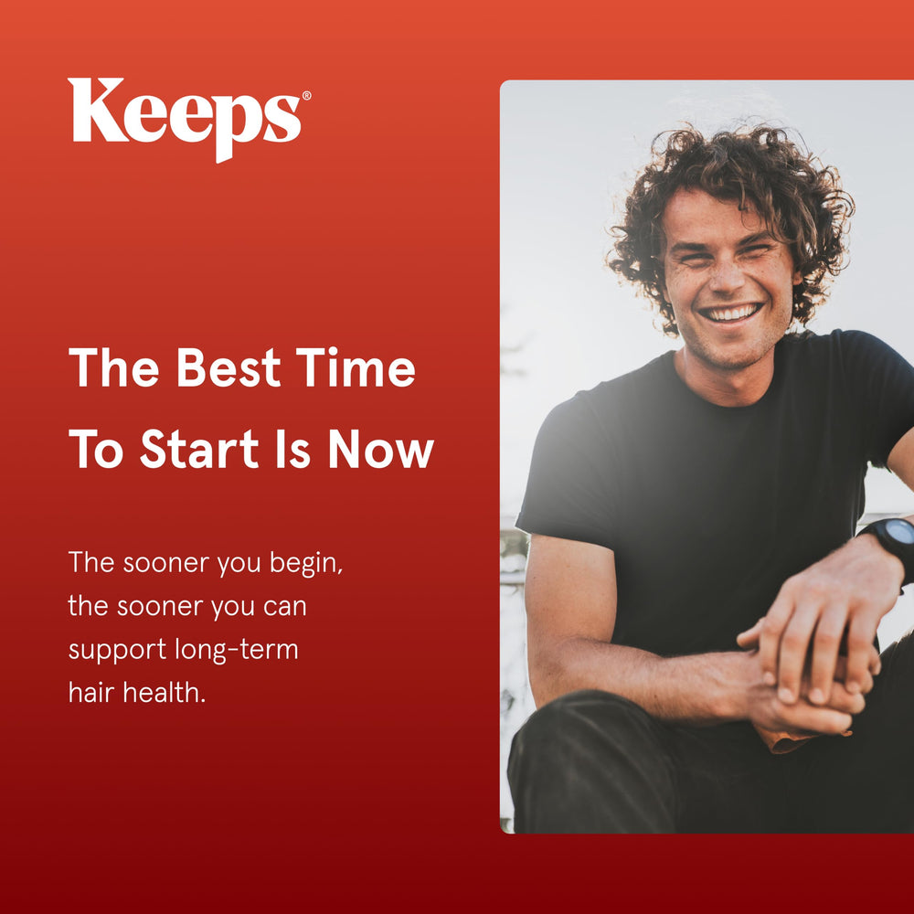 Keeps lifestyle image of man styling hair for added volume