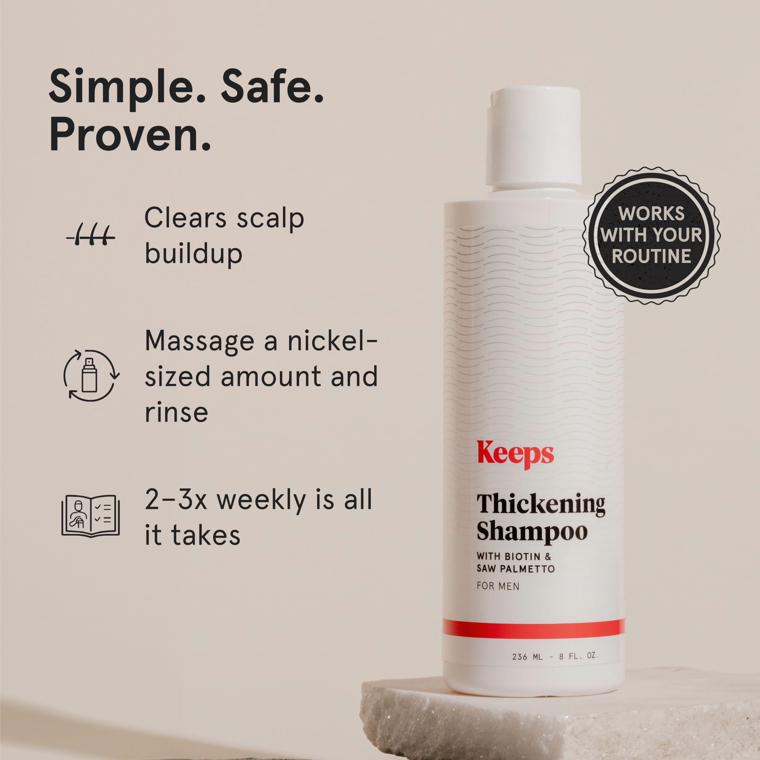 Keeps shampoo pouring onto hair to show easy application