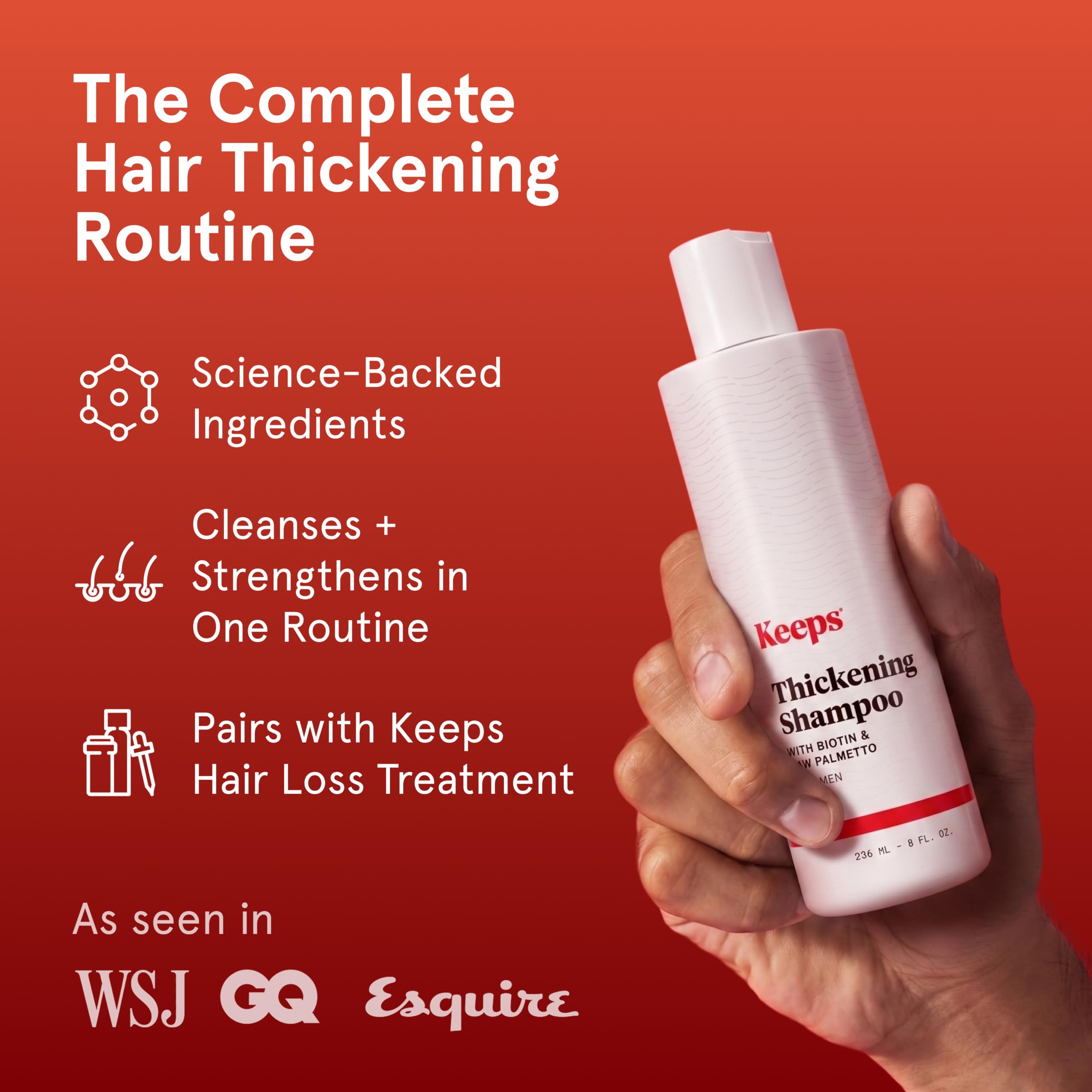 Keeps shampoo pump closeup highlighting easy dispensing