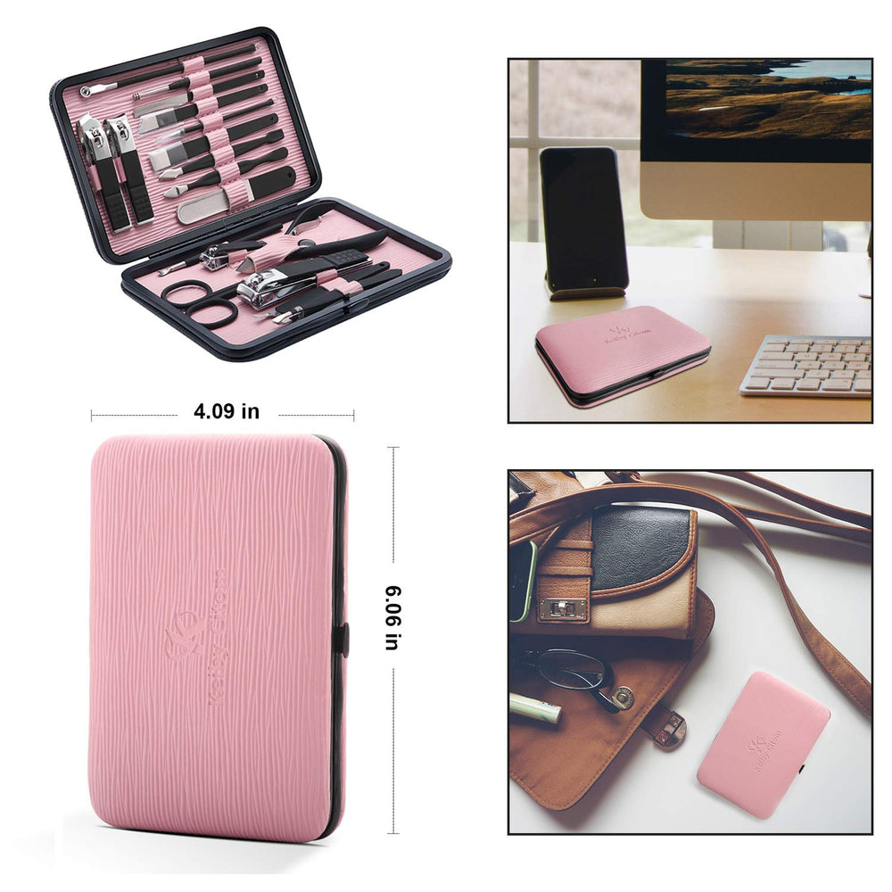 Keiby Citom open case with 18 stainless-steel tools neatly organized