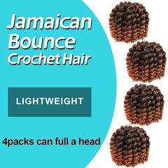 Kenkenten installed crochet hair back view demonstrating bouncy wand curls