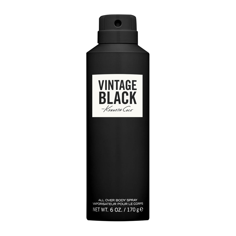 Kenneth Cole Vintage Black front can showing label and easy carry for daily confidence