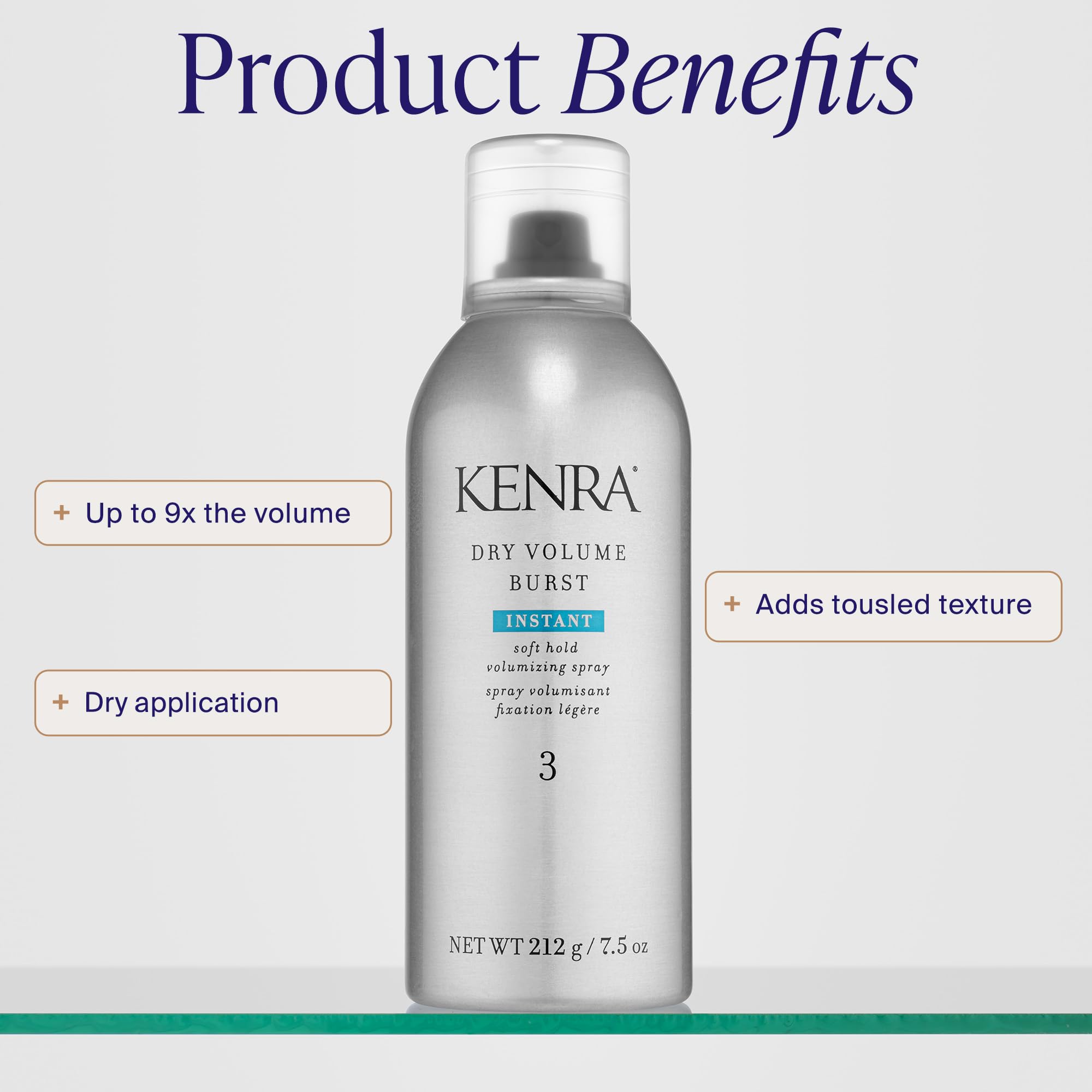 Kenra aerosol nozzle close-up demonstrating precise, even spray