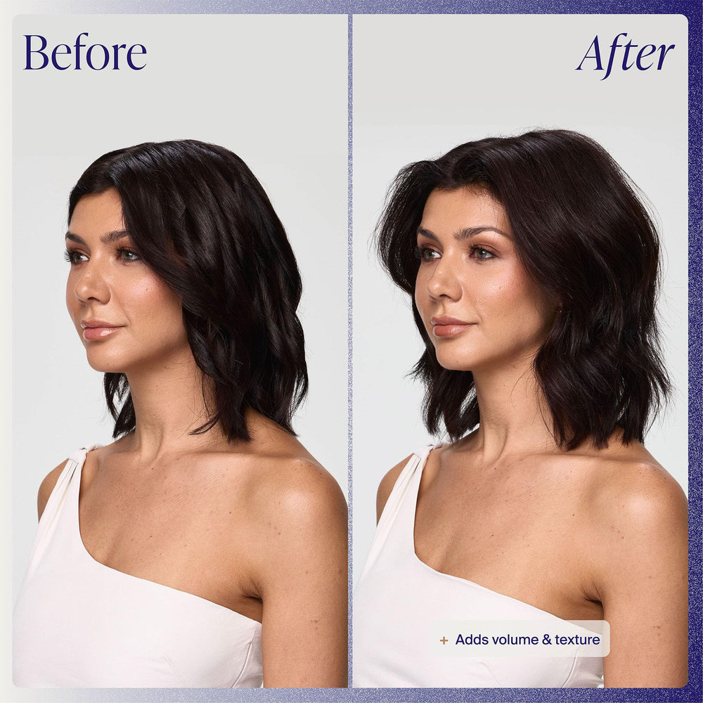 Kenra before and after comparison highlighting increased volume