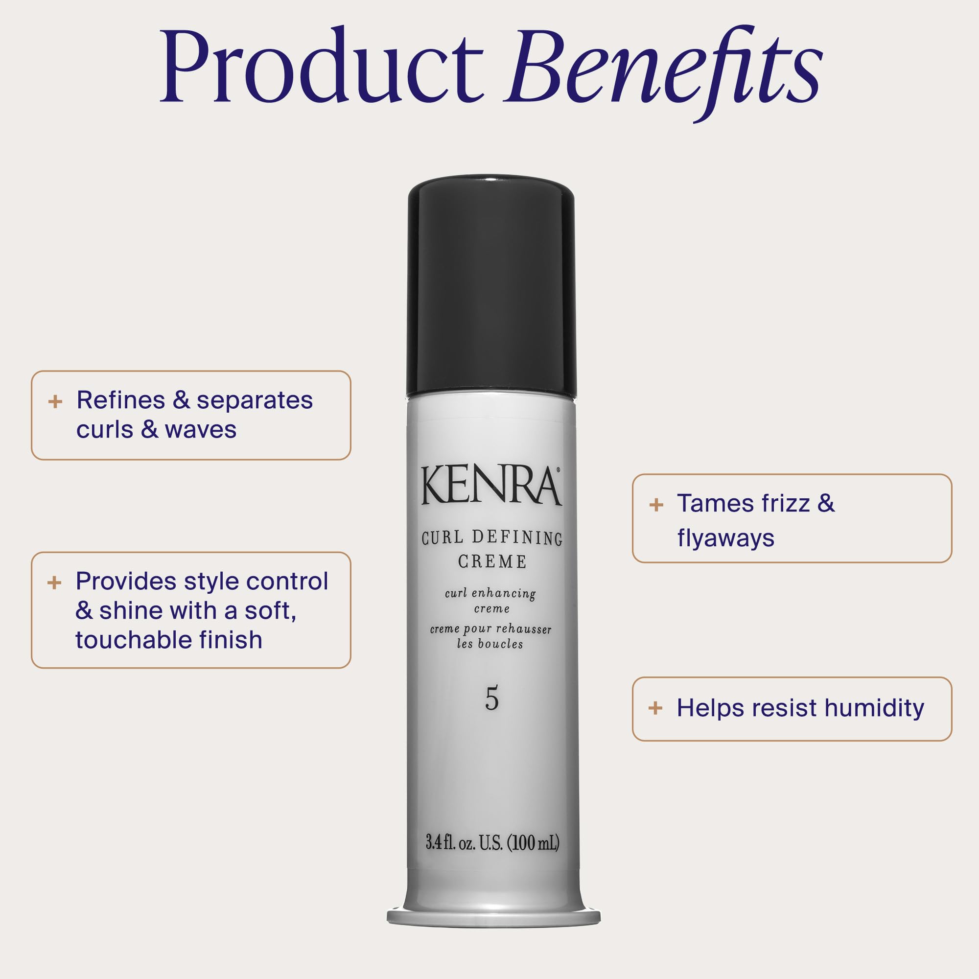 Kenra curl defining crème texture close-up displaying creamy consistency and control