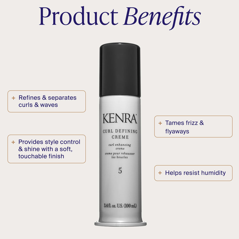 Kenra curl defining crème texture close-up displaying creamy consistency and control