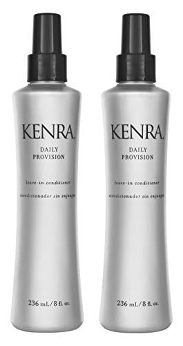 Kenra bottle front packaging showing two 8 oz bottles and benefits