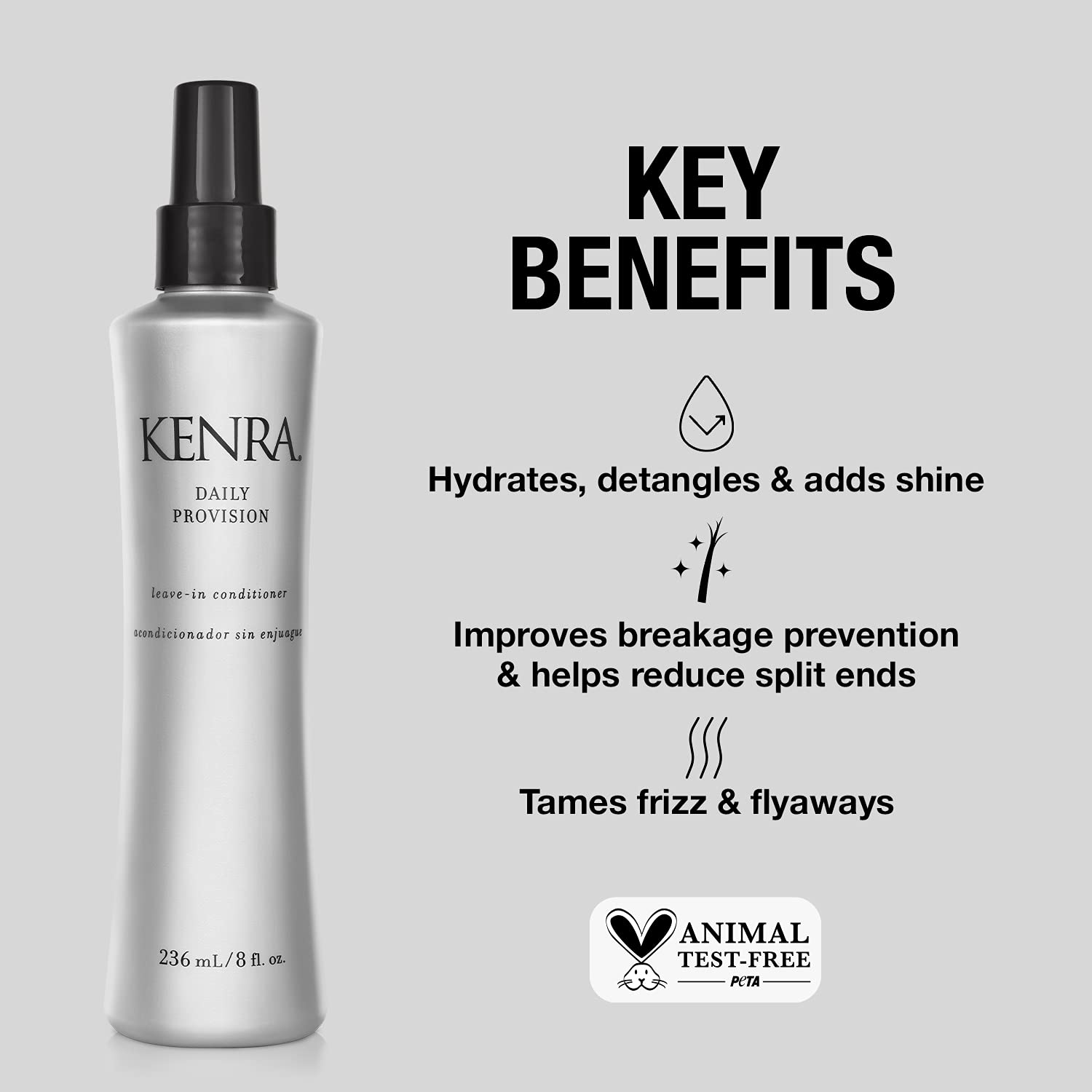 Kenra in-use during blow-dry offering thermal protection benefit