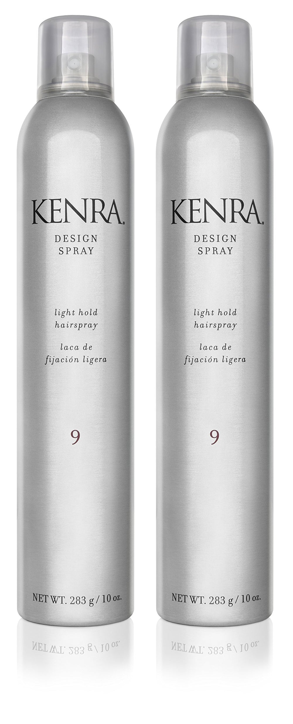Kenra front packaging showing two 10 oz cans and product benefit