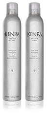 Kenra front packaging showing two 10 oz cans and product benefit