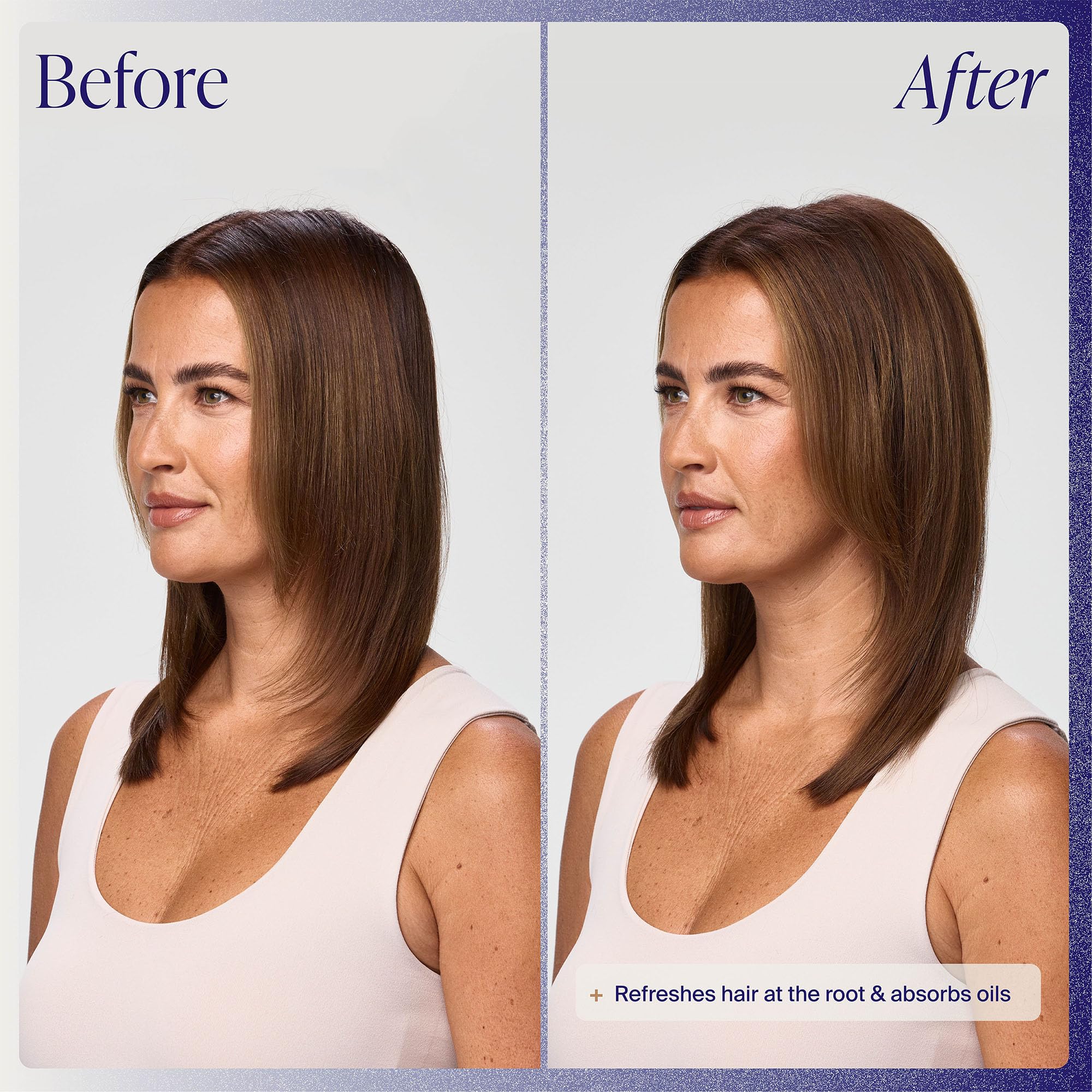 Kenra product being applied at roots to refresh hair and add volume