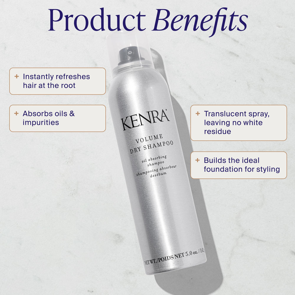 Kenra spray nozzle detail illustrating even mist for streak-free coverage