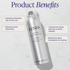 Kenra spray nozzle detail illustrating even mist for streak-free coverage