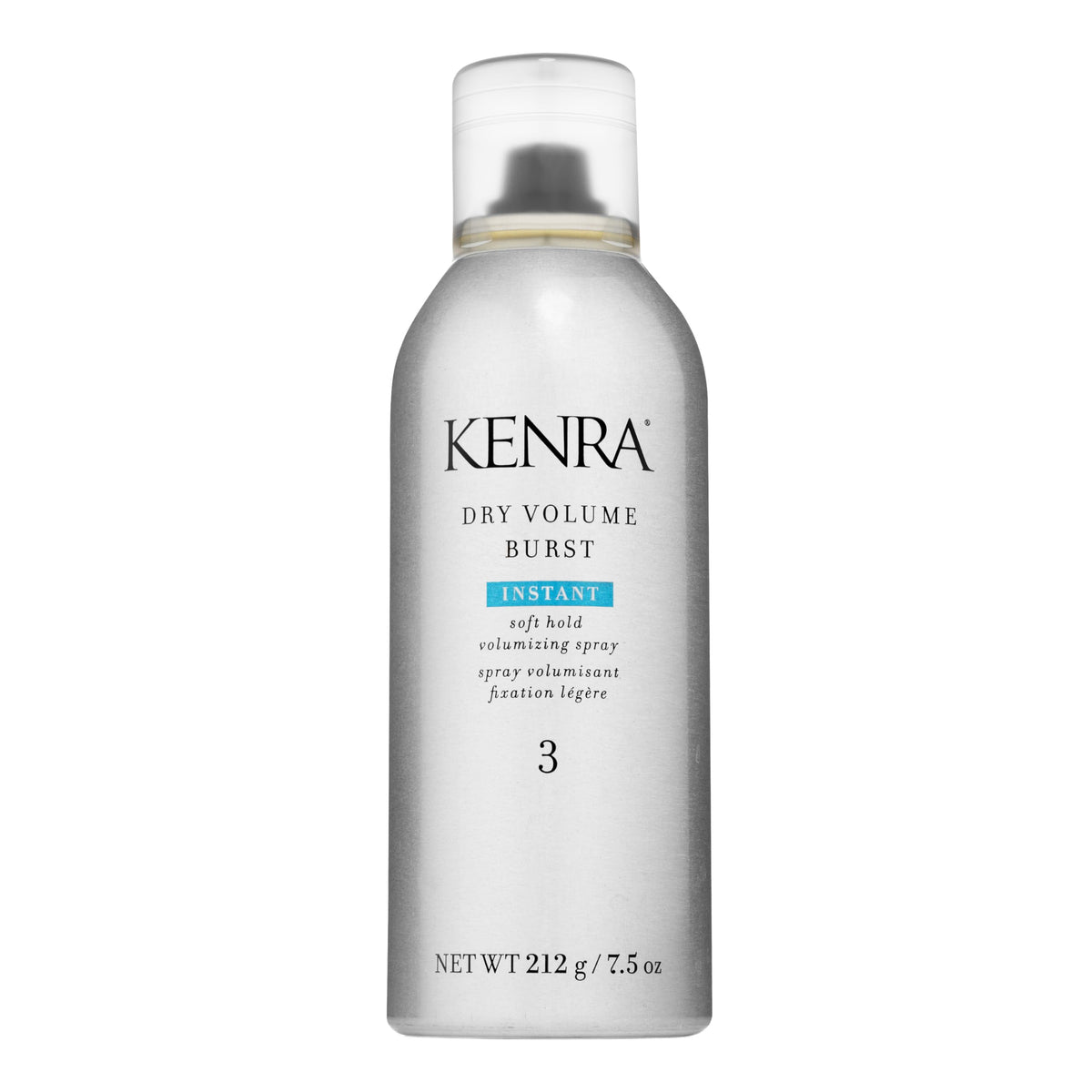 Kenra front packaging showing product and benefit of instant volume