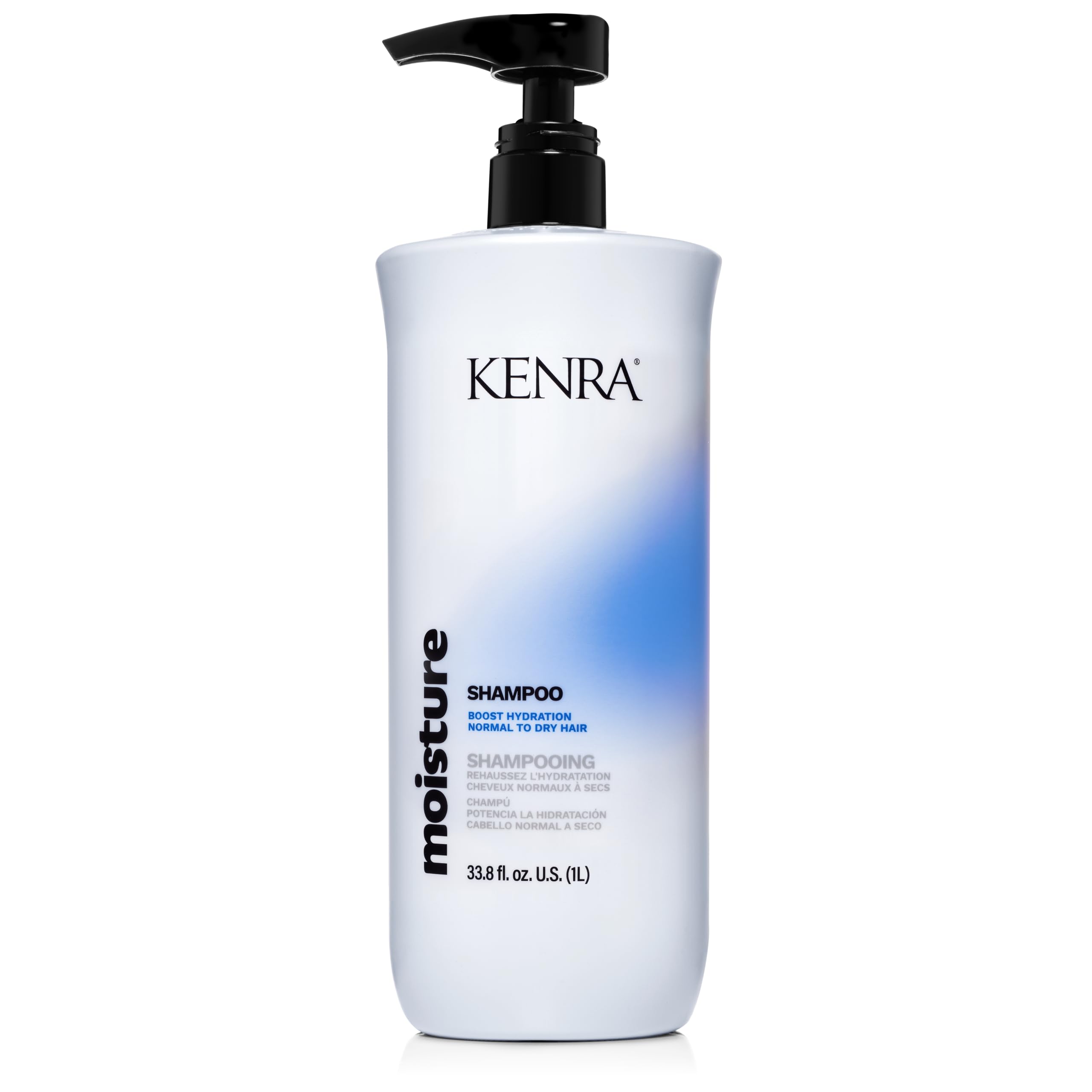 Kenra Moisture Shampoo front bottle showing branding and hydration benefit