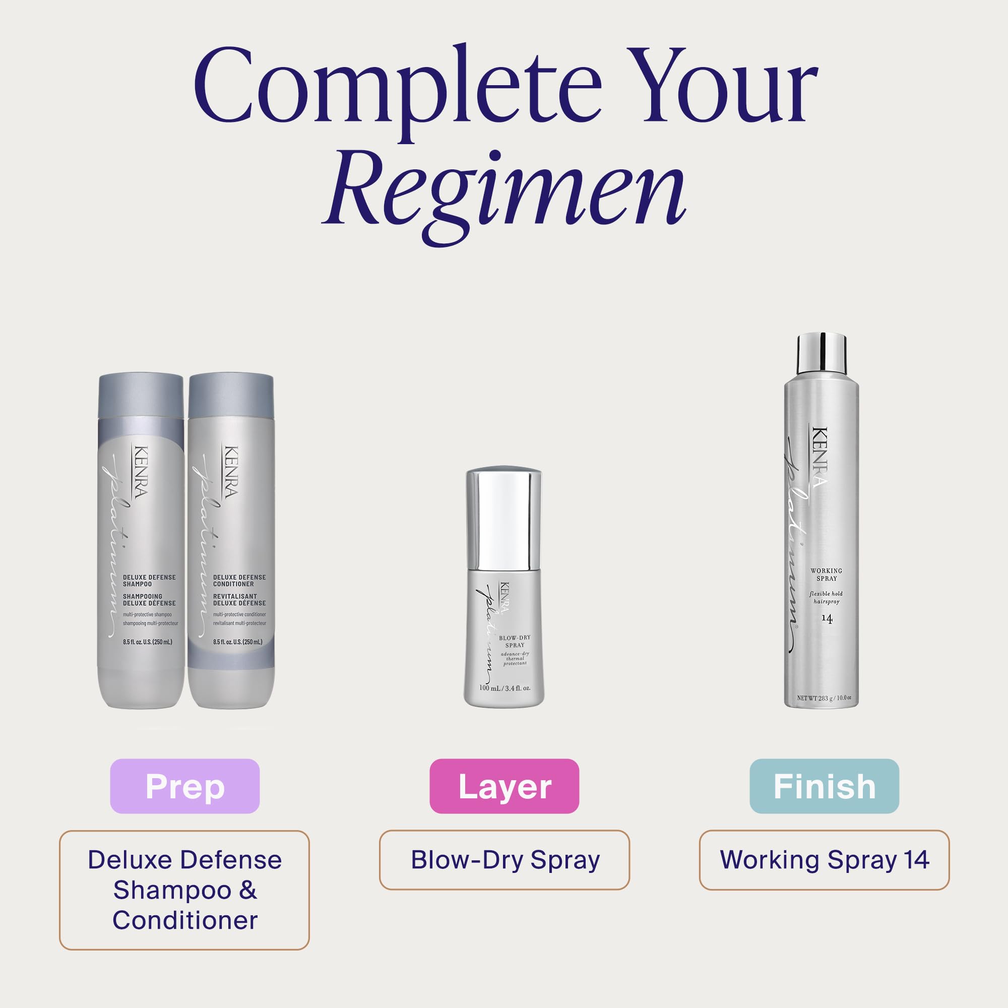 Applying Kenra conditioner to lengths and ends to reduce breakage