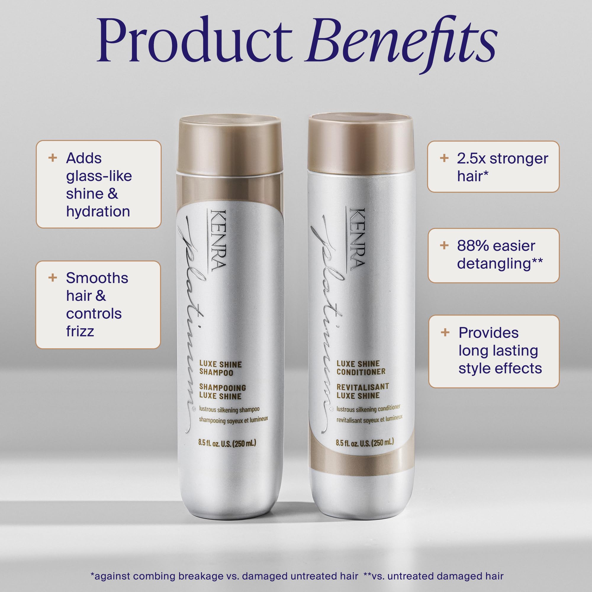 Kenra back label close-up listing ingredients and usage benefits
