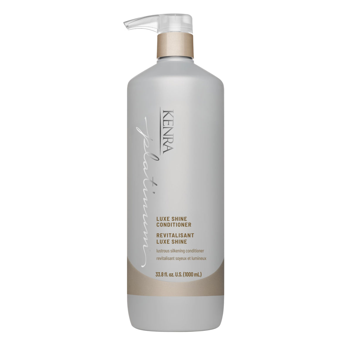 Kenra bottle front label showing product name and glossy finish benefit