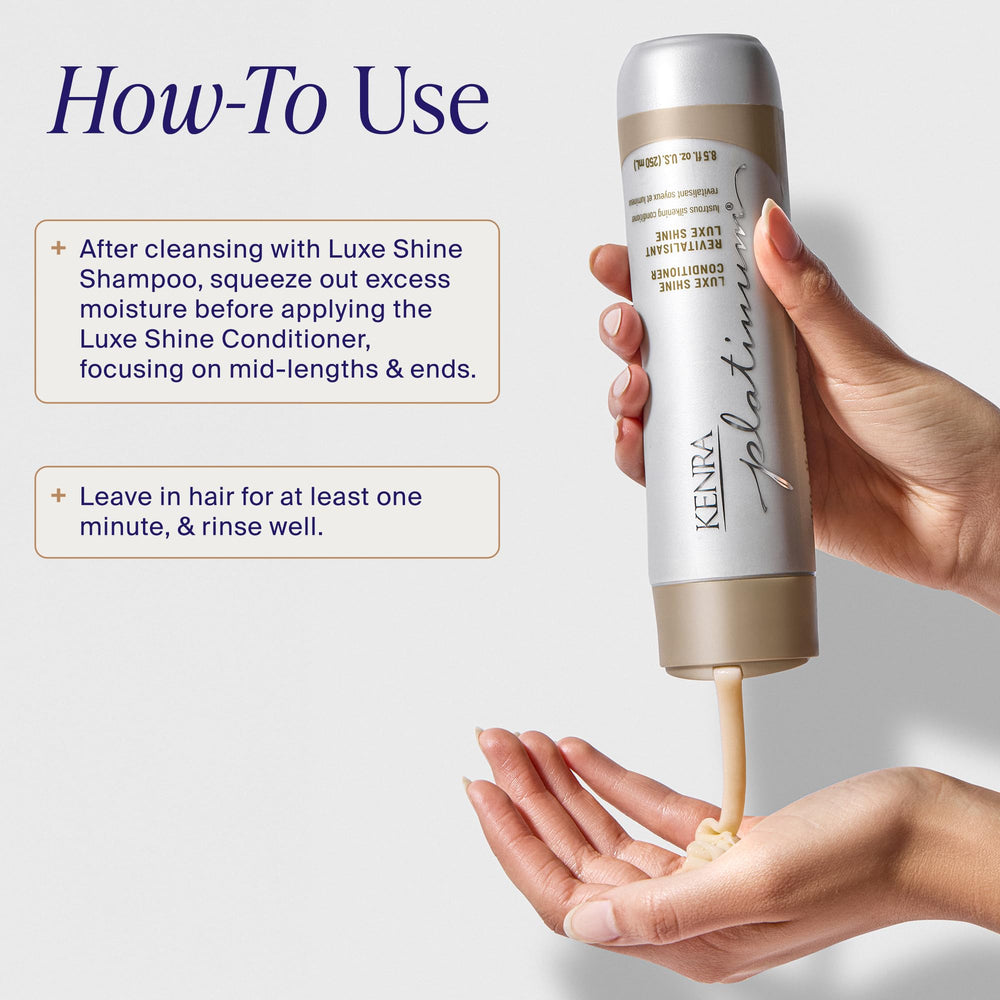Kenra conditioner held in hand to show 33.8oz size and value