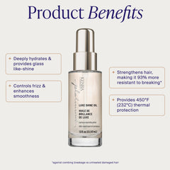 Kenra oil texture on fingertip highlighting lightweight absorption benefit
