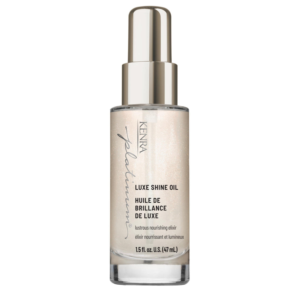 Kenra bottle front label showing product and glossy finish benefit