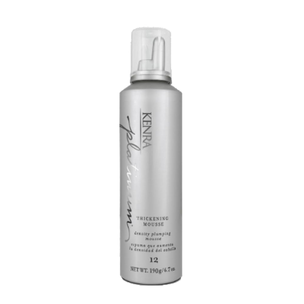 Kenra Platinum mousse front packaging showing product and benefit of added fullness
