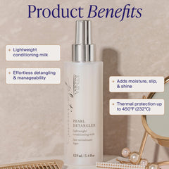 Kenra close-up of milky detangler texture demonstrating lightweight conditioning