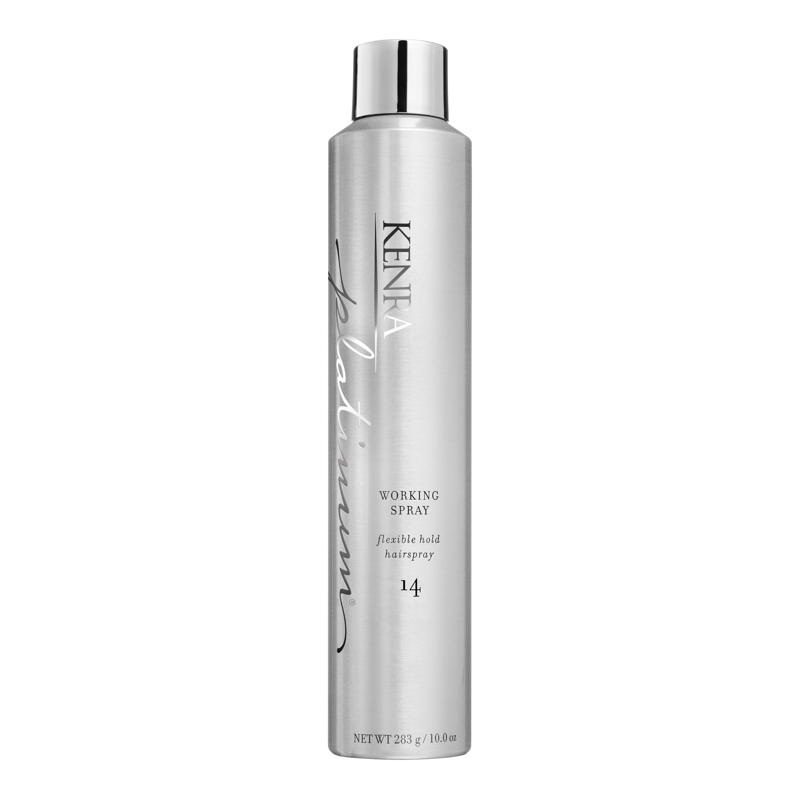 Kenra front packaging showing product and brand, professional finishing benefit