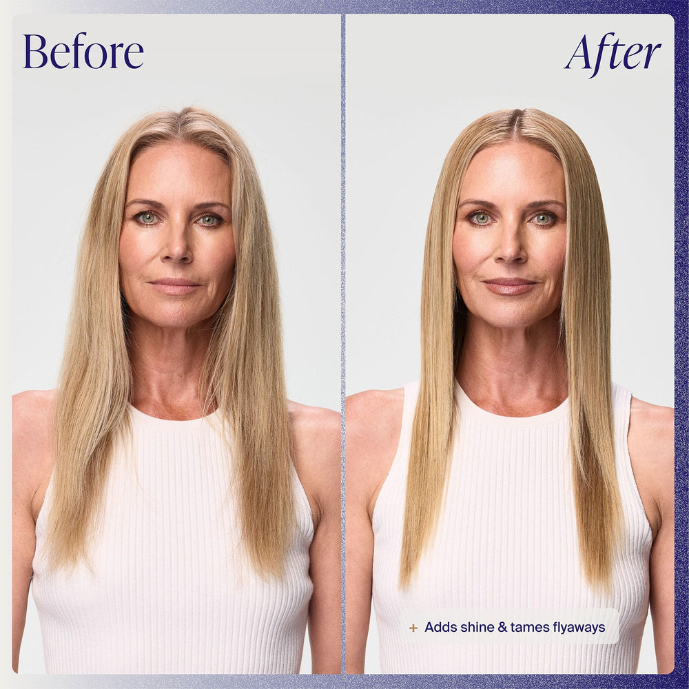 Kenra mist over hair showing lightweight shine and frizz control
