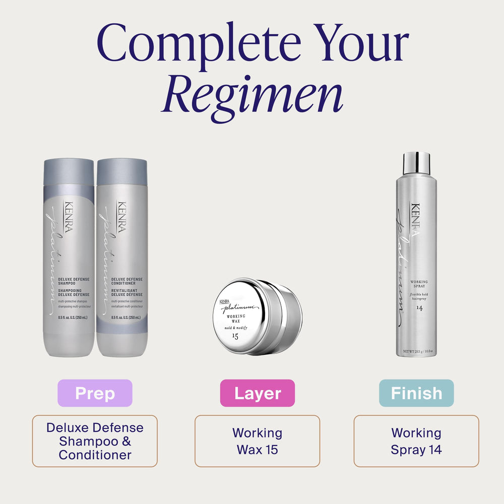 Kenra used by stylist in salon delivering controllable, brushable finish benefit