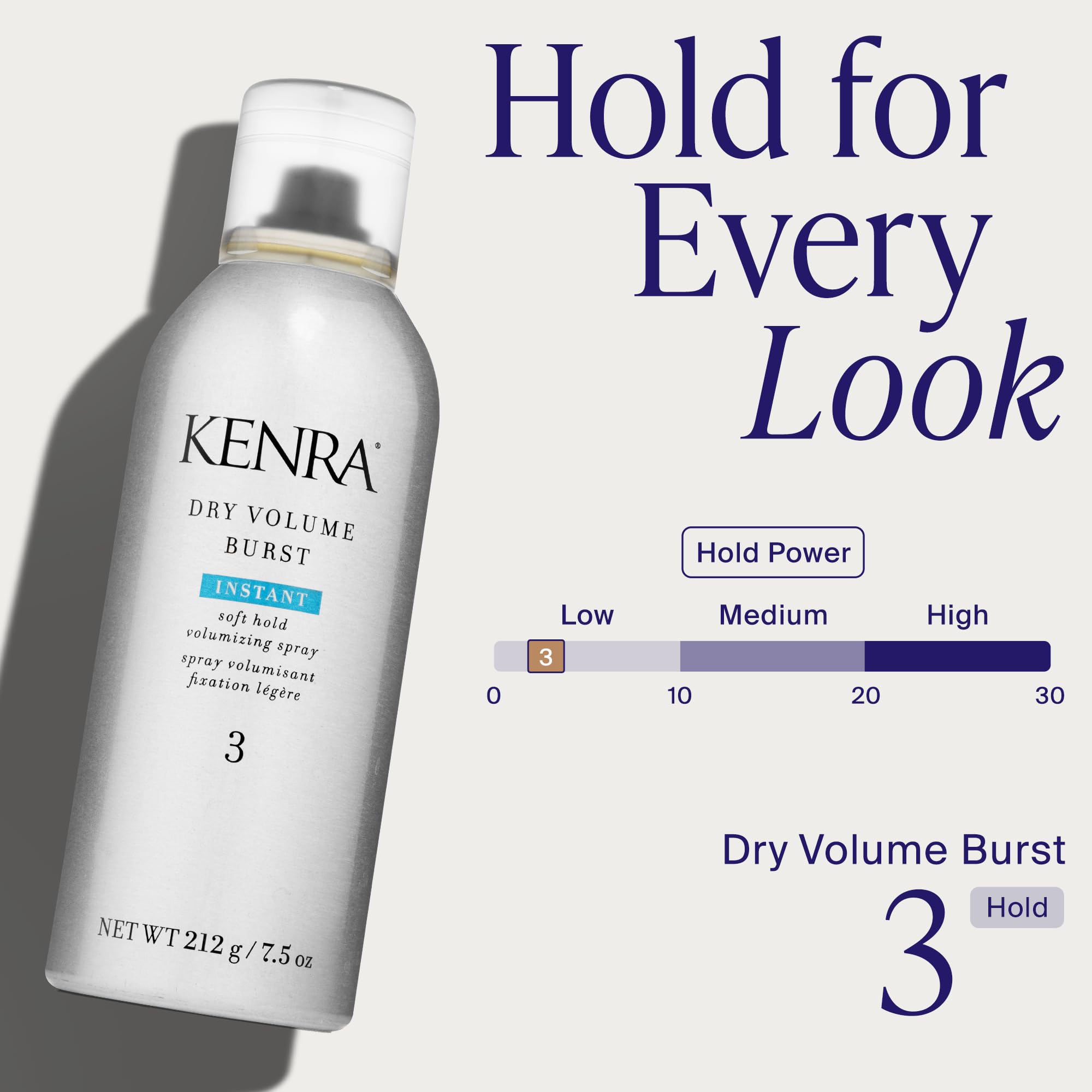 Kenra mist texture detail showing fine dry spray for airy volume