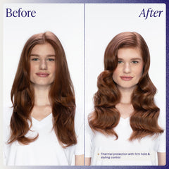 Kenra before and after hair texture with reduced frizz and shine