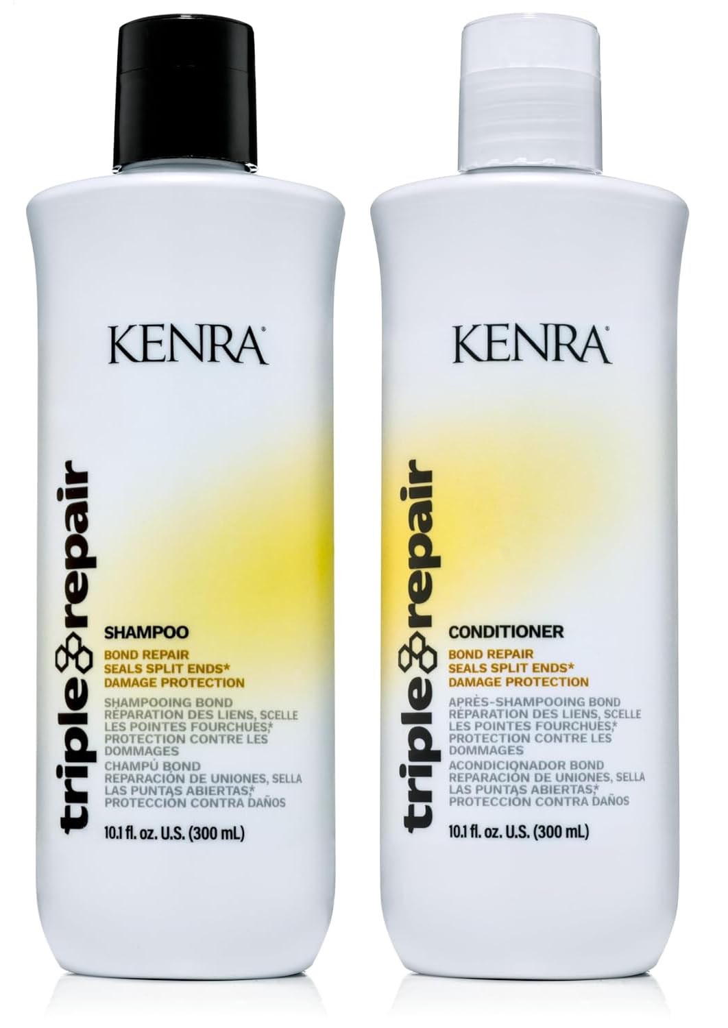 Kenra front packaging showing shampoo and conditioner for visible repair benefits