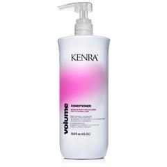Kenra volume conditioner front bottle showing packaging and easy pump for salon supply benefit