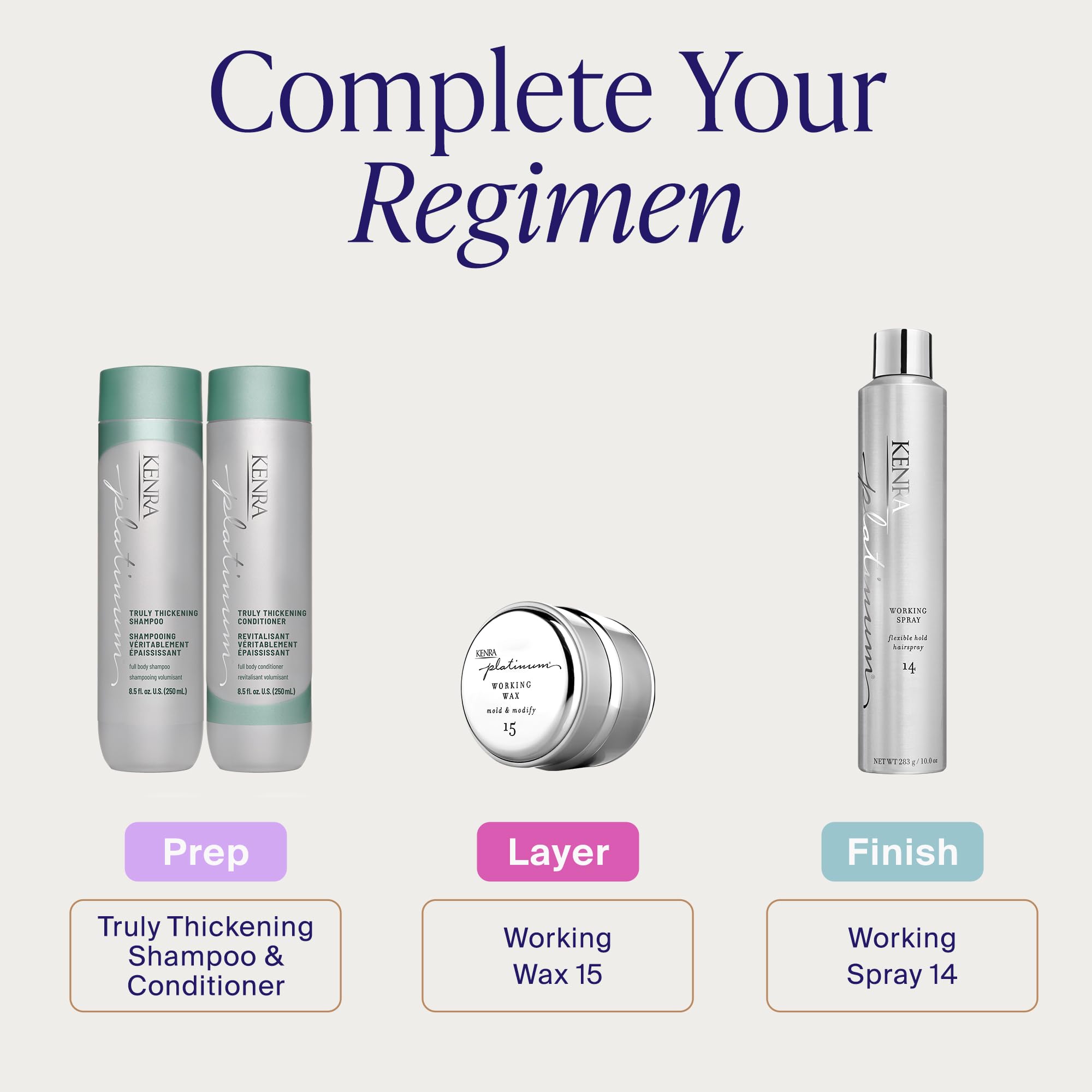 Kenra label close-up highlighting product name and professional formulation