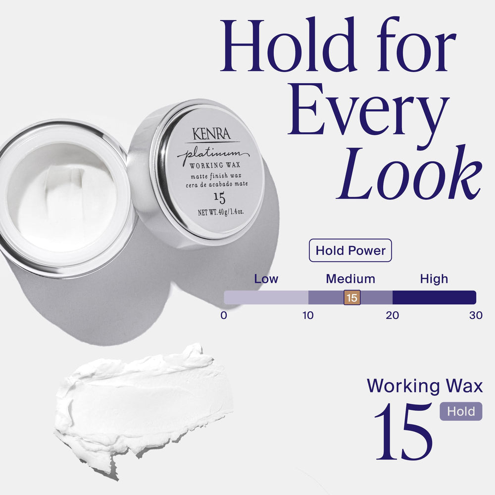Kenra jar beside ruler showing 1.4 fl oz size for travel-friendly convenience