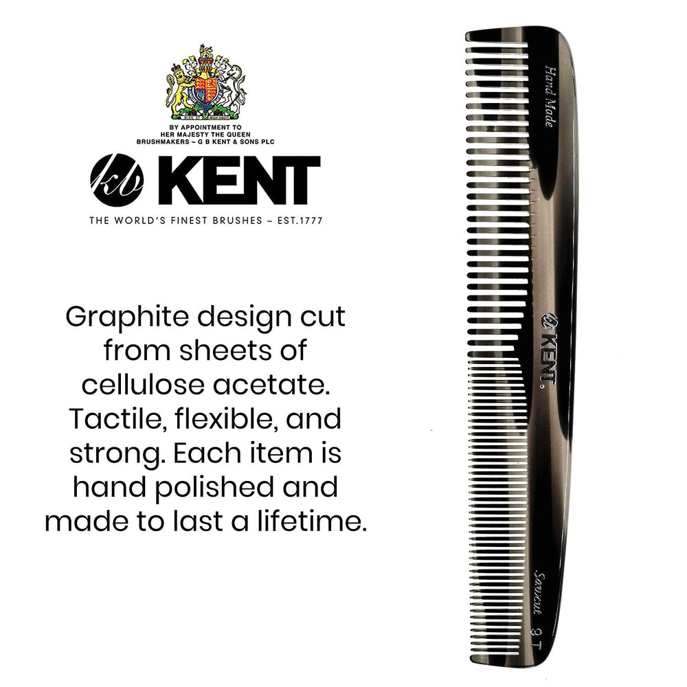 KENT comb in shirt pocket used for quick beard and mustache touch-ups