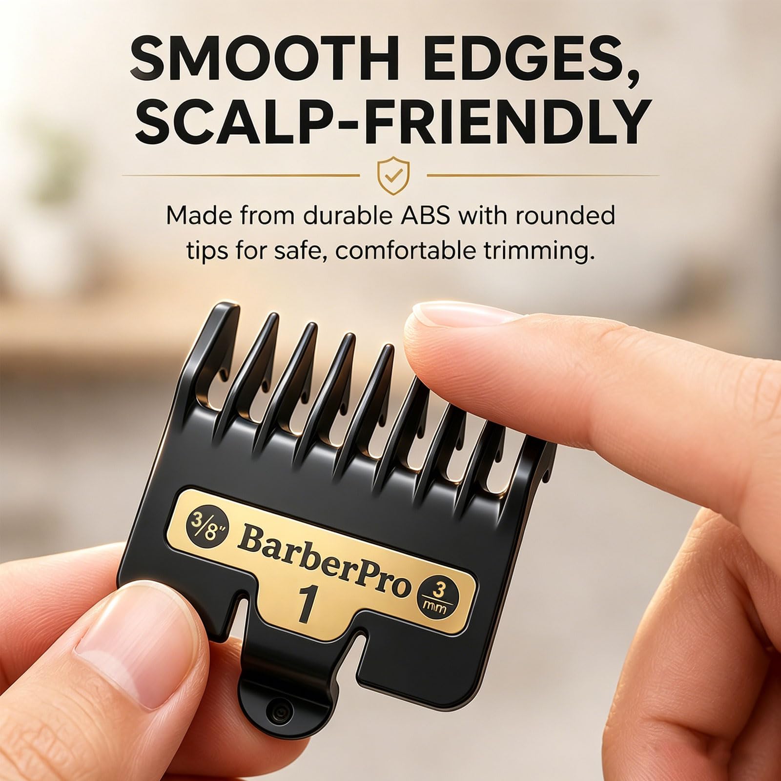 Kepouse guard mounted on BaByliss clipper showing secure fit for precise cuts