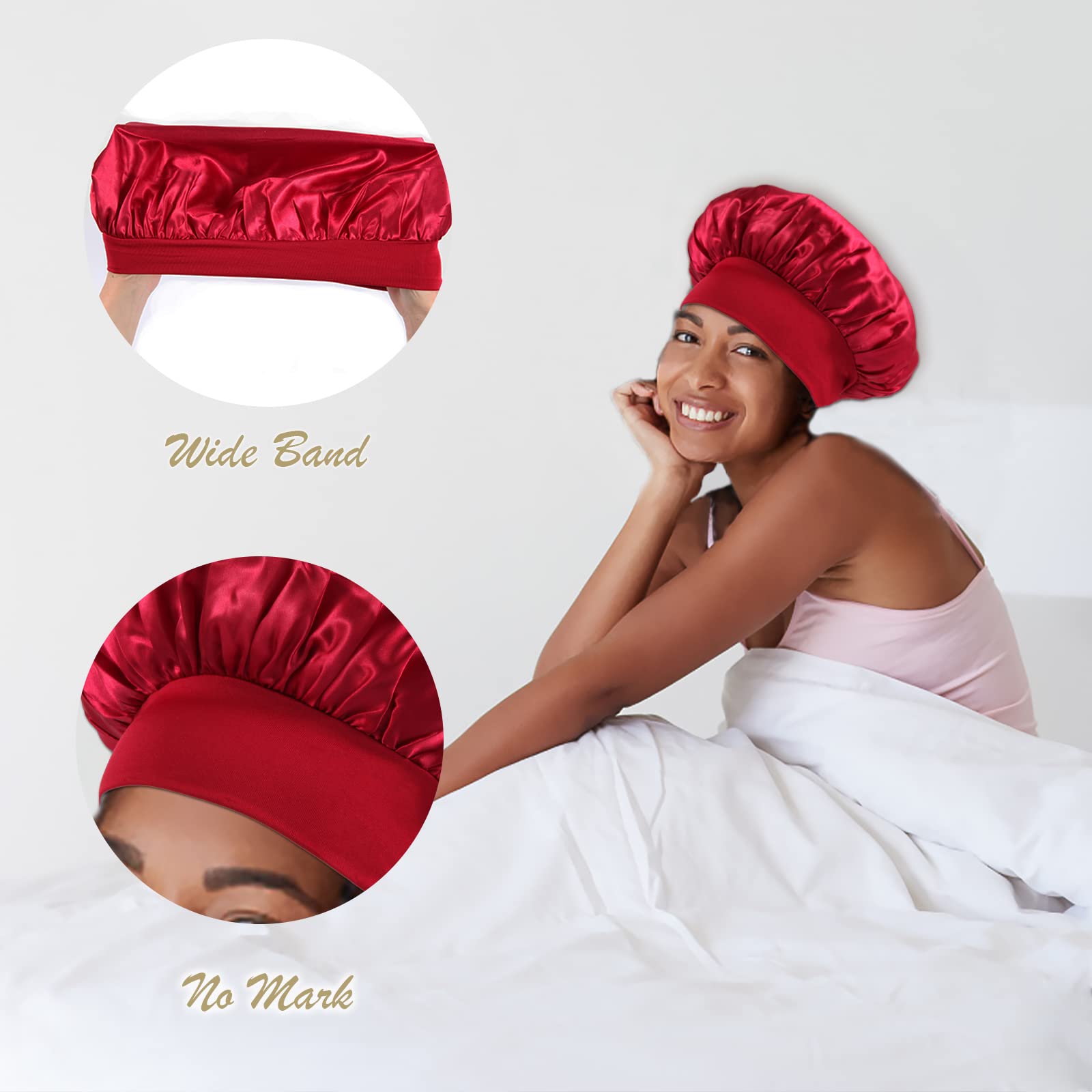 KEPUWAY satin fabric texture detail showing smooth surface that reduces friction