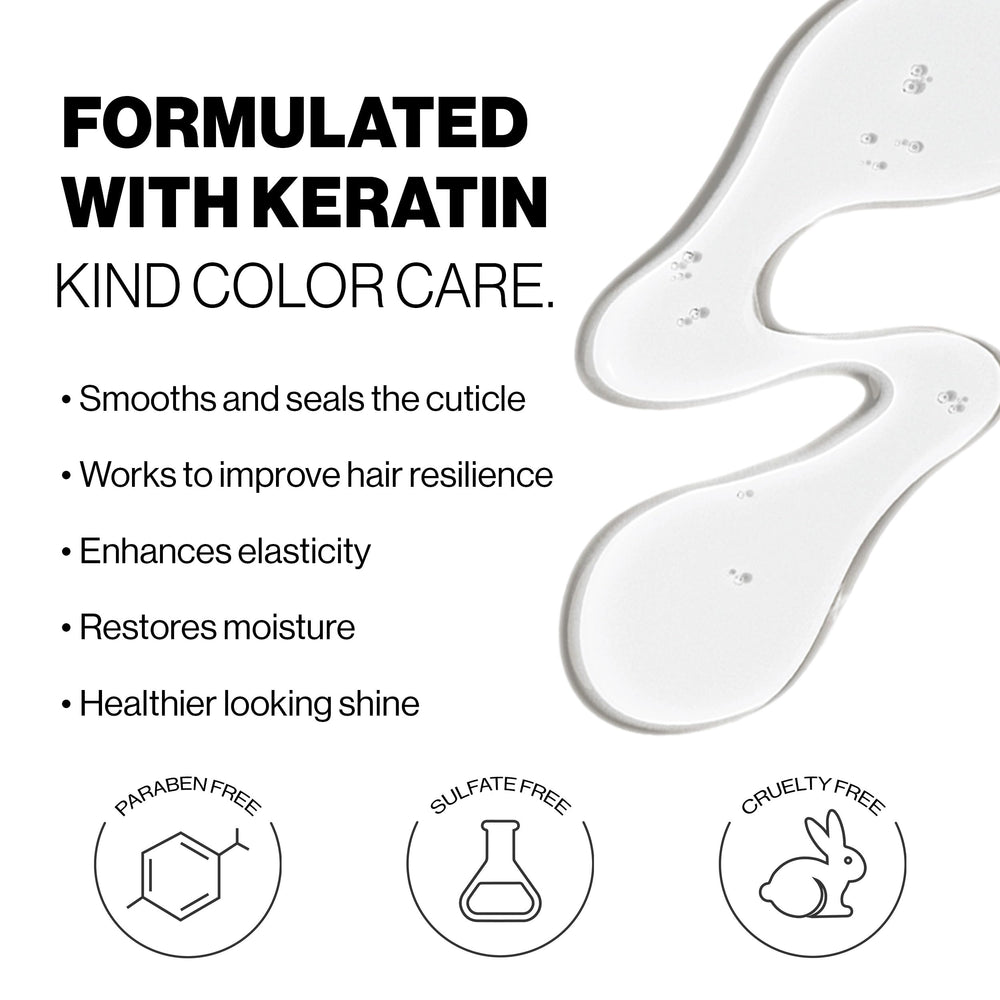 keracolor gloss on a hair strand showing mirror-like shine and smoothness