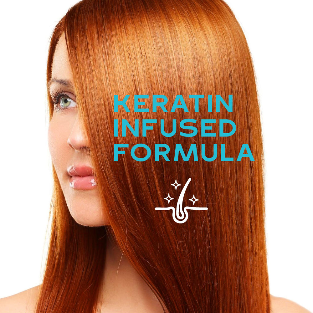 KERACOLOR being sprayed on wet hair for detangling and slip