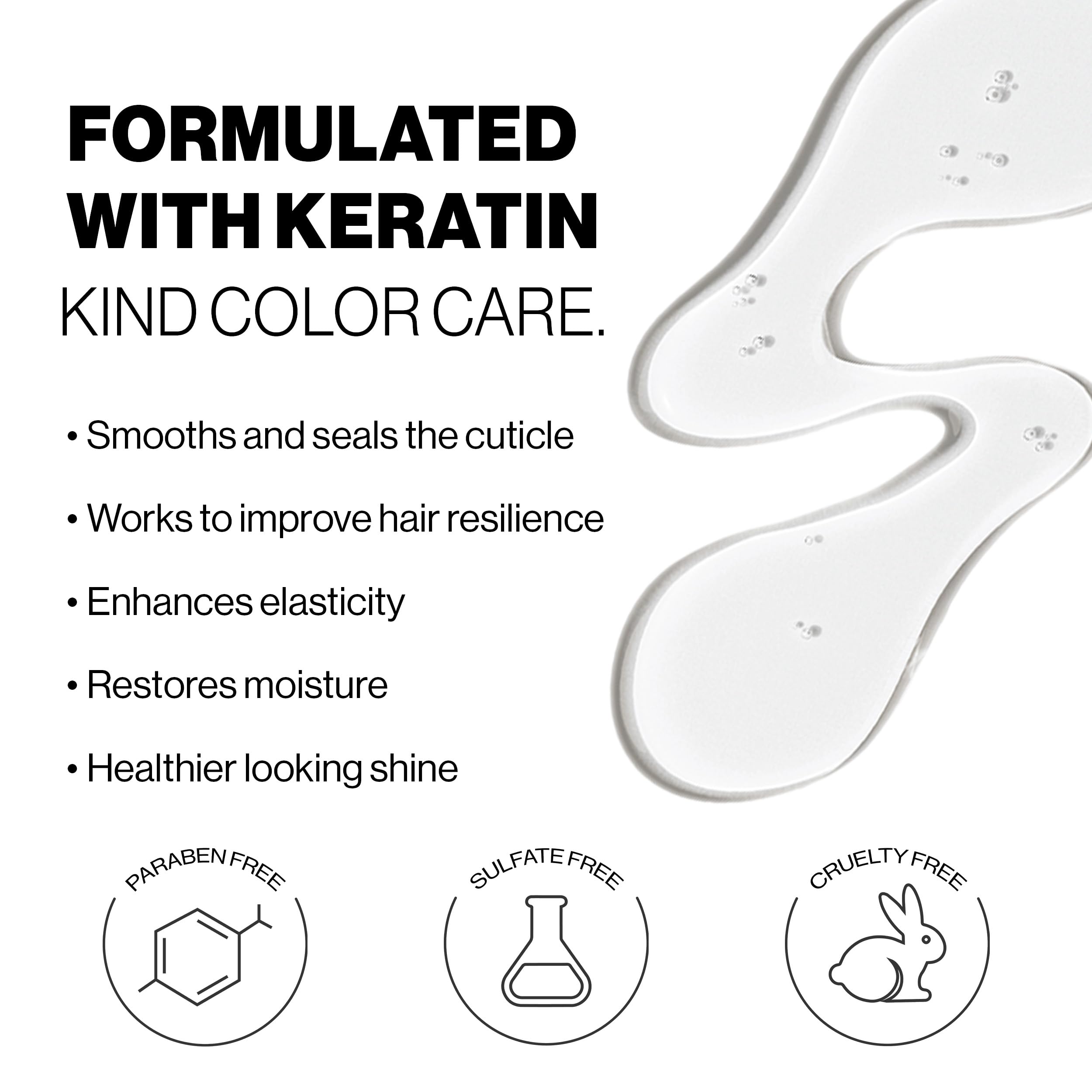 KERACOLOR bottle held in hand showing 8 fl oz size and portability