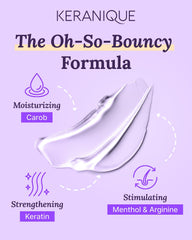 Keranique foam texture in hand illustrating gentle lather and lightweight cleansing