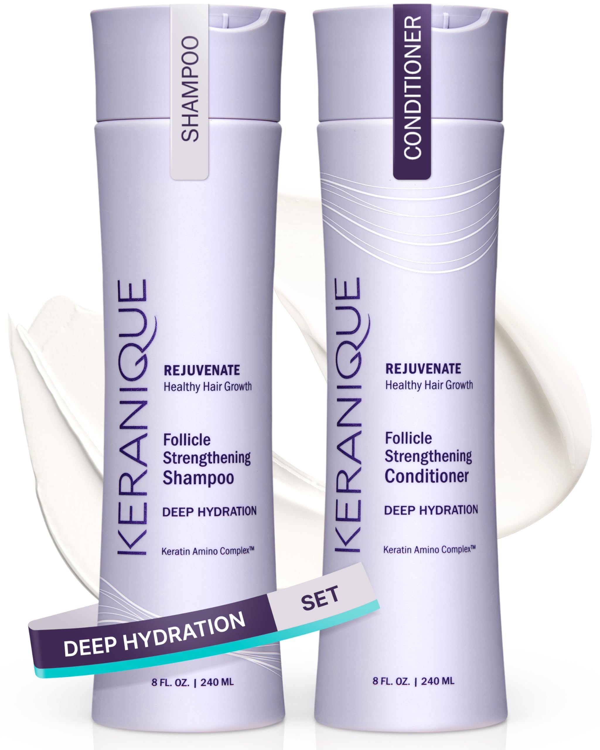 Keranique front packaging showing deep hydration duo and benefits
