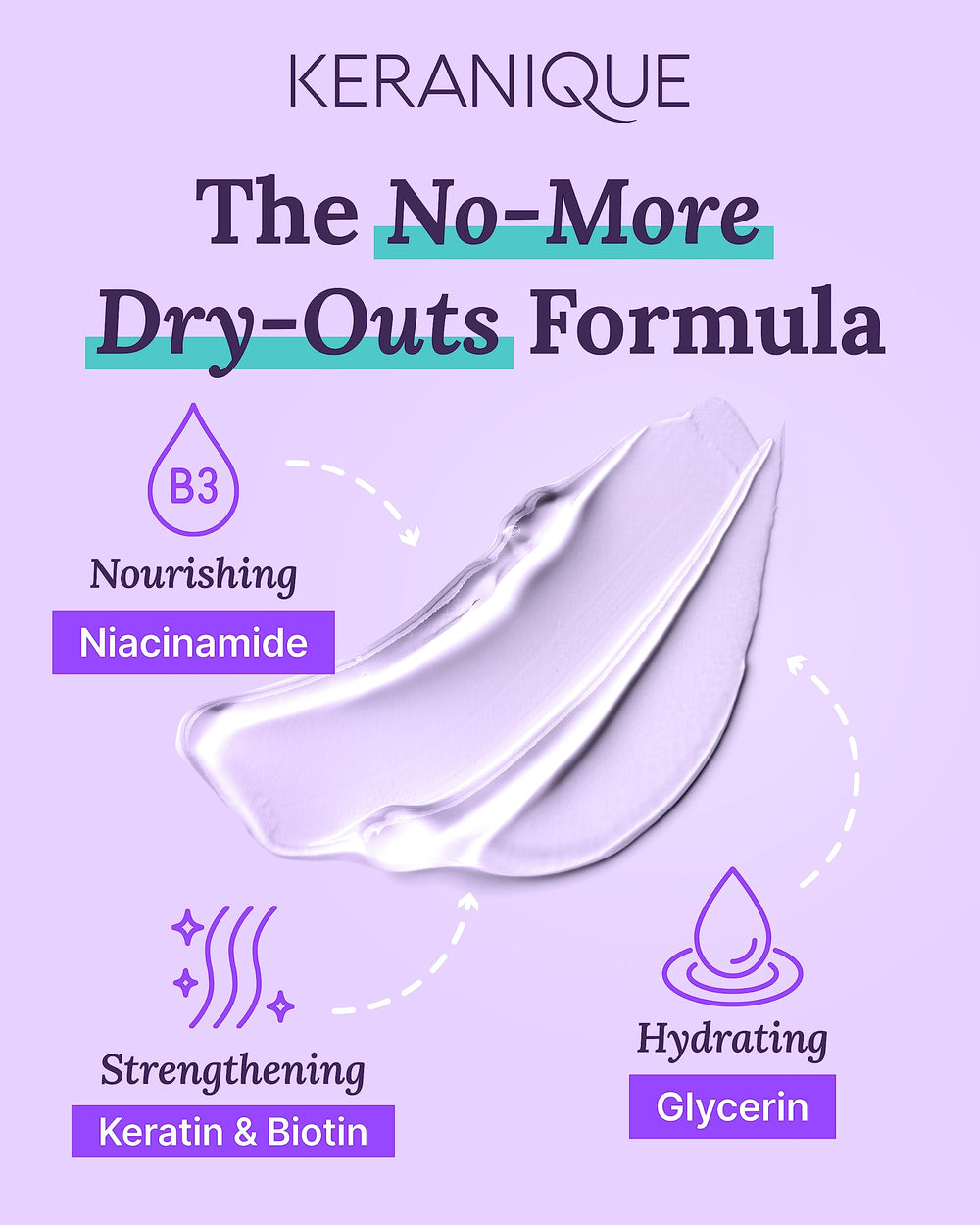 Keranique shampoo lathered on scalp demonstrating gentle cleansing action