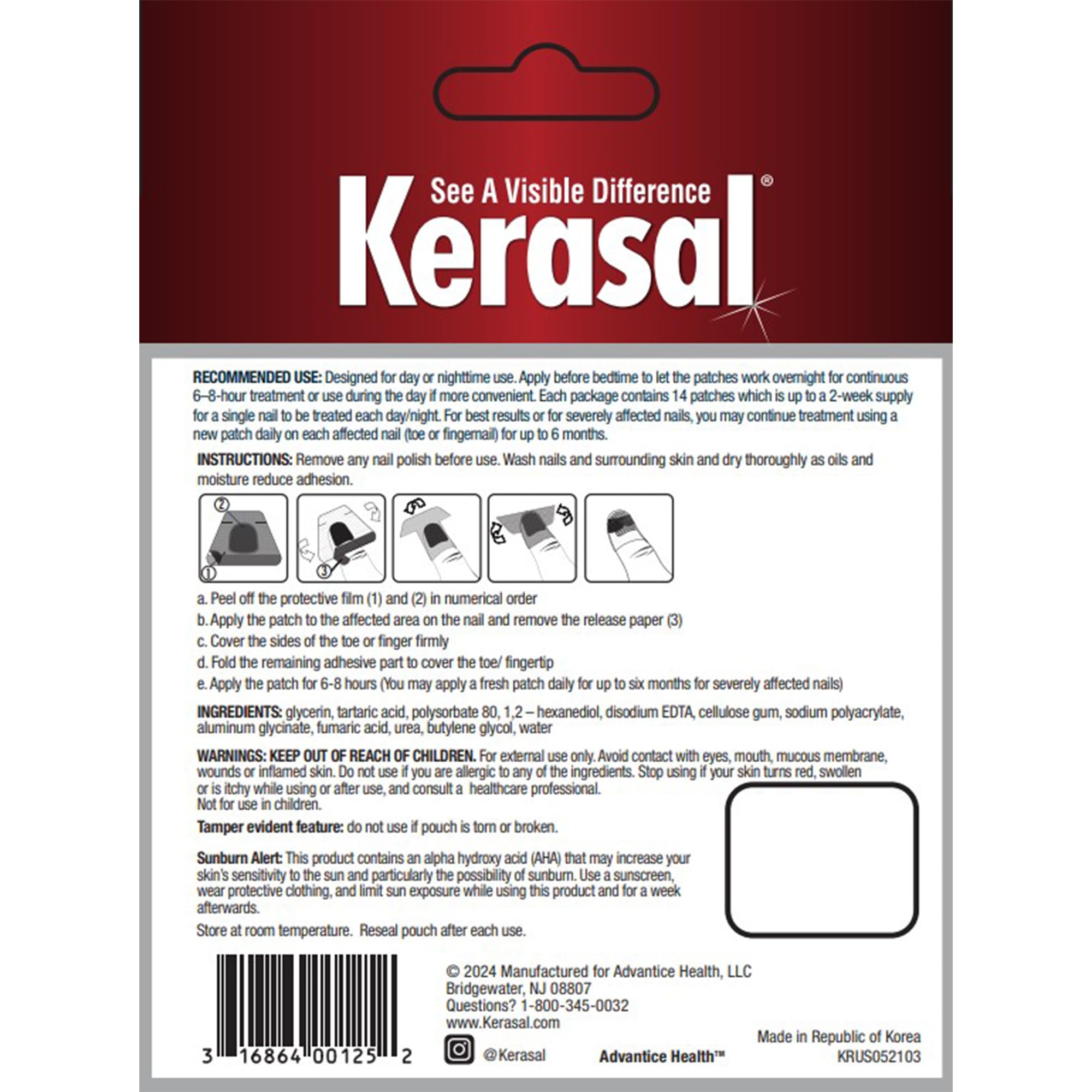 Kerasal close-up of patch texture demonstrating flexible adhesion benefit