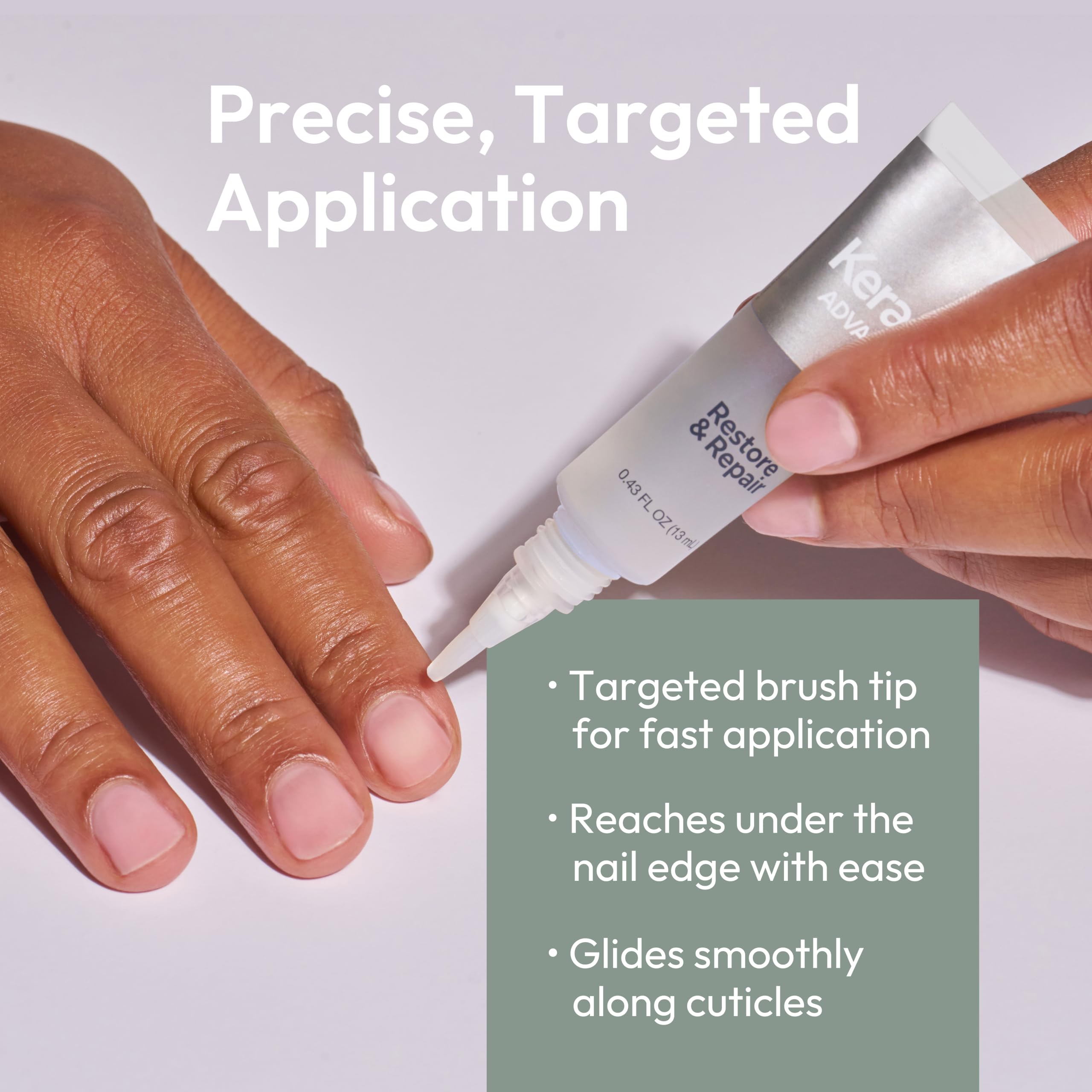 Kerasal bottle in hand to show compact size and travel-friendly convenience