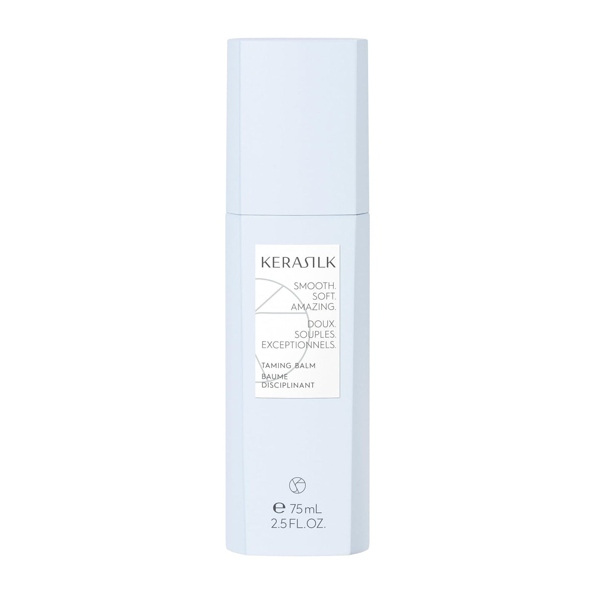 Kerasilk taming balm front packaging showing sleek bottle and branding for easy identification