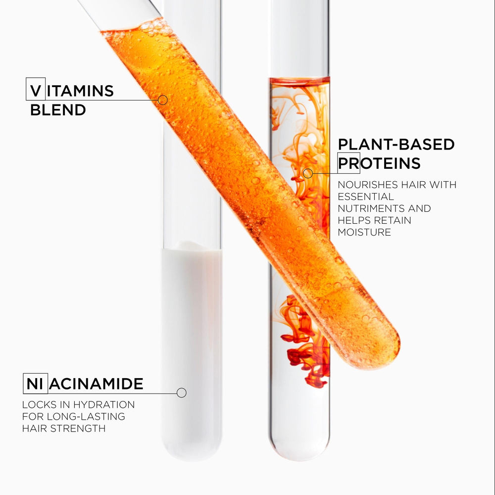 KÉRASTASE before and after shine comparison illustrating improved gloss and smoothness
