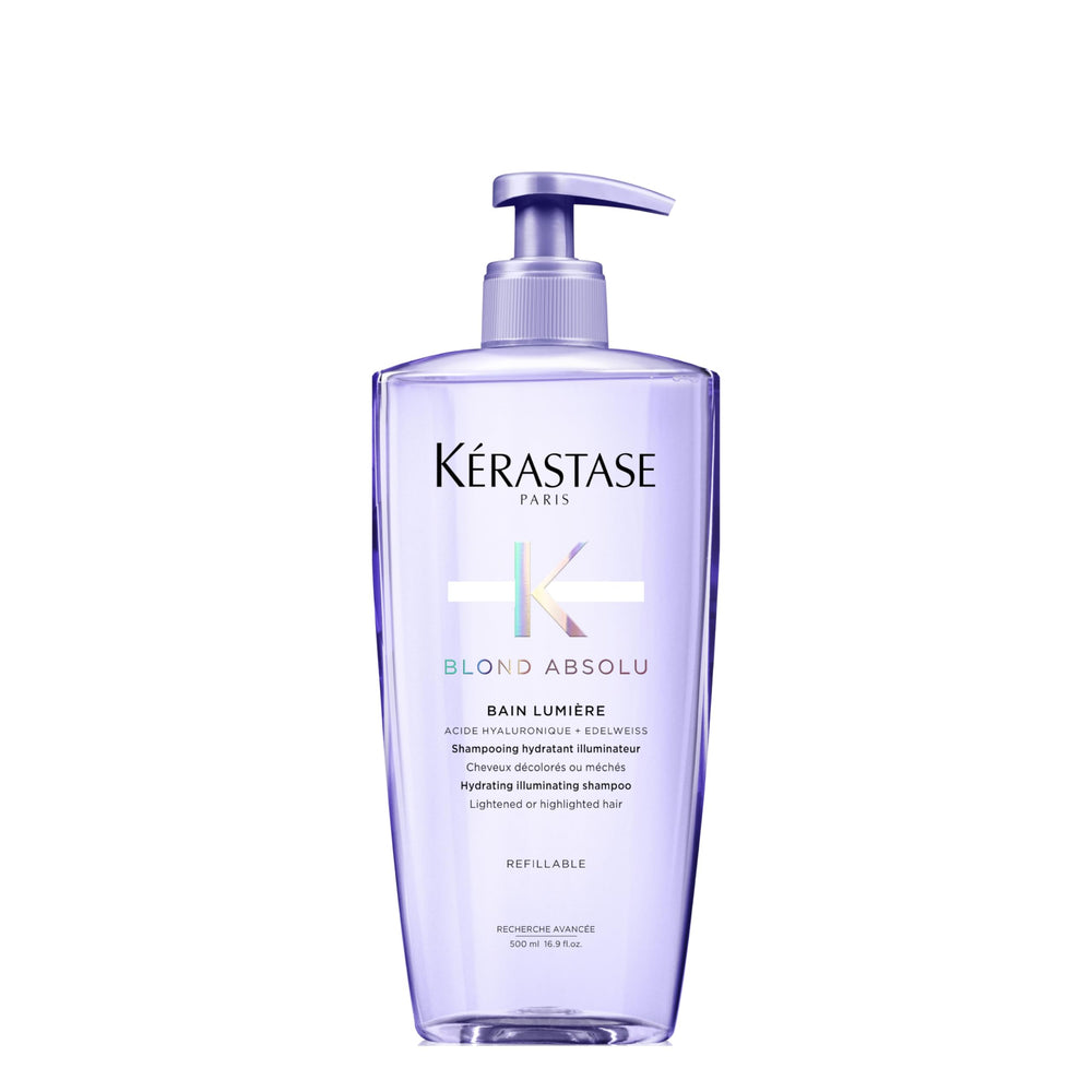 KÉRASTASE front bottle showing product and easy-identify label for salon-quality shine